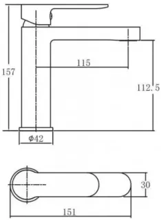 Смеситель для раковины Aquanet Passion AF300-10С 216755 хром